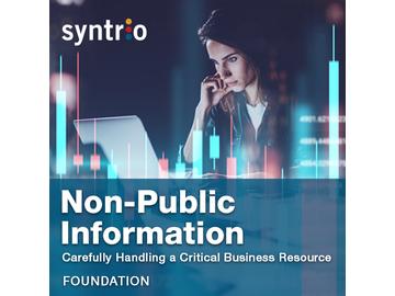 Non-Public Information: Carefully Handling a Critical Business Resource (Foundation) Course