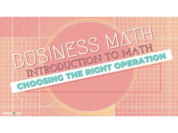 Introduction to Math: Choosing the Right Operation
