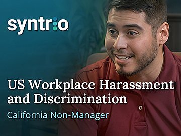 US Workplace Harassment and Discrimination (6th Ed.) (California Non-Manager, Healthcare) Course