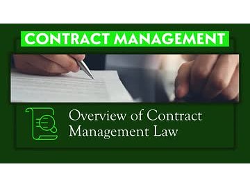 Contract Management: 09. Overview of Contract Management Law