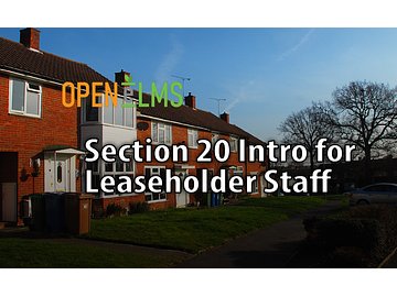 Section 20 Intro for Leaseholder Staff Course