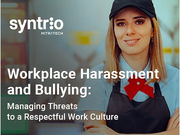 Workplace Harassment and Bullying: Managing Threats to a Respectful Work Culture Course