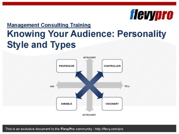 Knowing Your Audience: Personality Style and Types