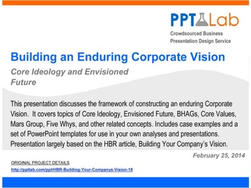 Building an Enduring Corporate Vision