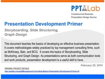 Presentation Development Primer (Storyboarding, Slide Design)